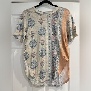 Postmark Anthropologie Floral Paisley Cotton Delilah Shirt. Size XS